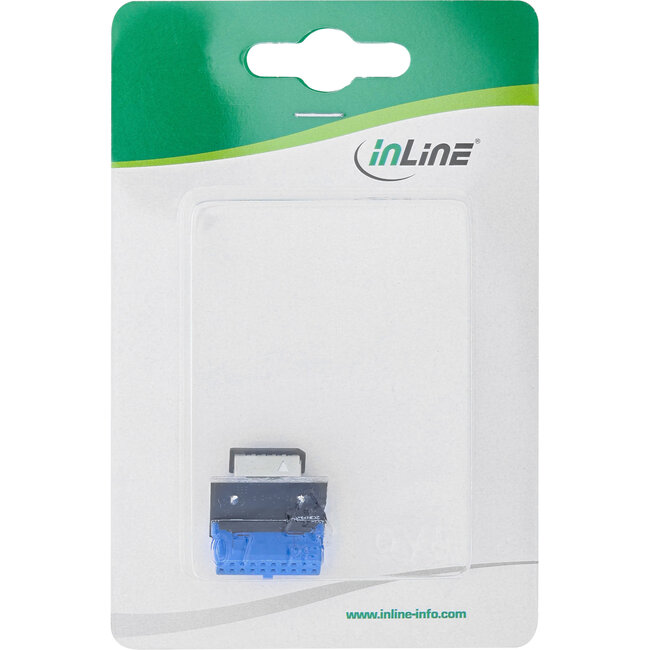 InLine® USB 3.0 naar USB 3.1 voorpaneel Key-B adapter recht intern