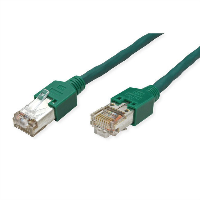 DÄTWYLER patchkabel Cat.5e (Klasse D) S/UTP, CU 5502 flex PVC, Hirose TM11, groen, 7 m