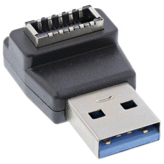 InLine InLine® USB 3.2 adapter, USB-A male naar interne USB-E female op voorpaneel