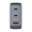 Verbatim USB lader met display | 2x USB-C PD en 1x USB-A QC | incl. USB-C kabel | GaN | 100W | grijs