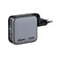 Verbatim USB lader met display | 2x USB-C PD en 1x USB-A QC | incl. USB-C kabel | GaN | 100W | grijs
