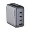 Verbatim USB lader met display | 3x USB-C PD en 1x USB-A QC | incl. USB-C kabel | GaN | 140W | grijs
