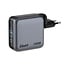 Verbatim USB lader met display | 3x USB-C PD en 1x USB-A QC | incl. USB-C kabel | GaN | 140W | grijs