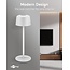 Goobay LED-tafellamp | 25 cm hoog | warm wit | dimbaar | oplaadbaar (USB-C) | wit | IP44