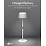 Goobay LED-tafellamp | 25 cm hoog | warm wit | dimbaar | oplaadbaar (USB-C) | wit | IP44