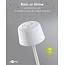 Goobay LED-tafellamp | 25 cm hoog | warm wit | dimbaar | oplaadbaar (USB-C) | wit | IP44