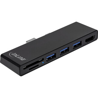 InLine InLine® MultiHub, Surface Pro 4/5/6, 3x USB-A 3.2 female, HDMI 4K, kaartlezer