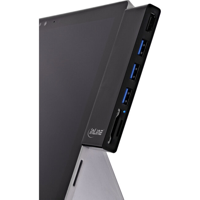 InLine® MultiHub, Surface Pro 4/5/6, 3x USB-A 3.2 female, HDMI 4K, kaartlezer