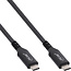 InLine® USB4-kabel, USB-C male/male, 8K60Hz, zwart, 0,5m