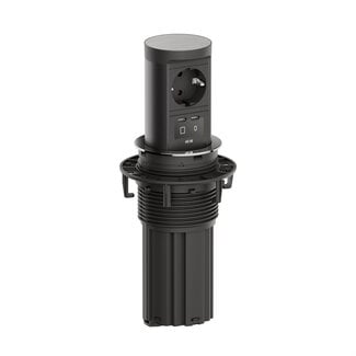 Bachmann BACHMANN ELEVATOR2 1xCEE7/3 1xUSB C/C45W, Edelstahl-Optik 2,0 m AEH