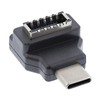 InLine InLine® USB 3.2 adapter, USB-C male naar interne USB-E female op voorpaneel