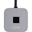InLine® USB-vingerafdrukscanner met hub, Windows Hello, 1,5 m, zilver