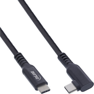 InLine InLine® USB 3.2 Gen.1-kabel, USB-C-male/male schuin voor VR, zwart, 5m
