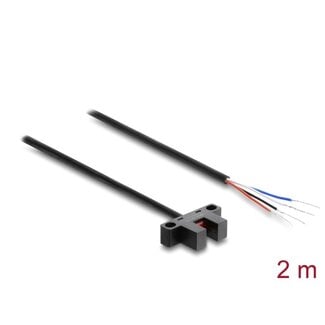 DeLOCK Delock Forked Light Barrier 5 mm Type K with 4 x open cable ends NPN L/D switchable 2 m