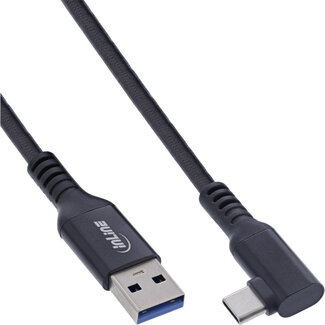 InLine InLine® USB 3.2 Gen.1 kabel, USB-C St schuin - USB-A St voor VR, zwart, 5m