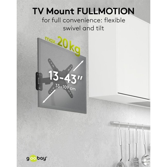 Goobay TV Wall Mount FULLMOTION (S)