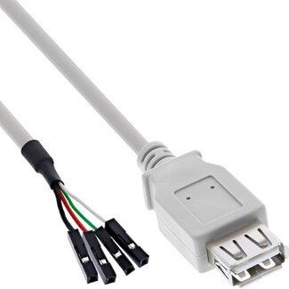 InLine InLine® USB 2.0 adapterkabel, female naar paalconnector, 0,40m, bulk