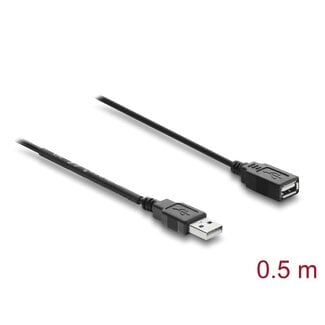 DeLOCK Delock USB power cable Type-A male to female with switch 0.5 m