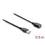 Delock USB power cable Type-A male to female with switch 0.5 m