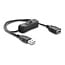Delock USB power cable Type-A male to female with switch 0.5 m