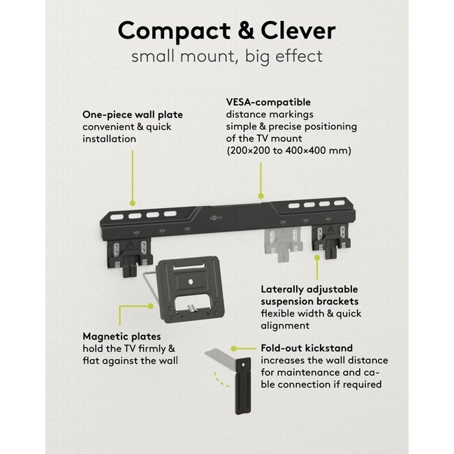 Goobay Ultraslim TV Wall Mount FIXED (L)