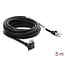 Delock GigE Camera Cable RJ45 plug 90° angled with screws, connector length 28 mm to RJ45 plug Cat.6 S/FTP 5 m black