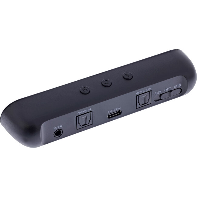 InLine® Bluetooth-audiozender, display, zender, BT5.4, Jack + Toslink