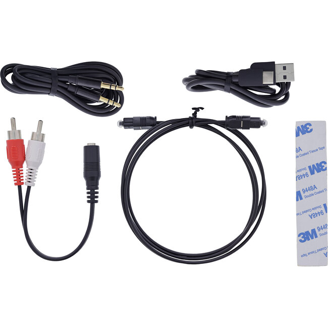InLine® Bluetooth-audiozender, display, zender, BT5.4, Jack + Toslink
