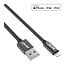 InLine® Lightning USB-kabel, voor iPad/iPhone zwart/alum. 2m MFi-gecertificeerd