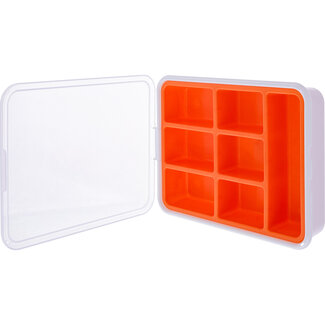 InLine InLine® Kleine onderdelenbak, 7 compartimenten, afmetingen: 180x140x40mm, oranje