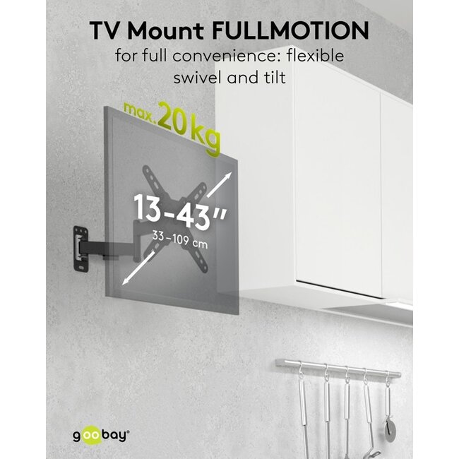 Goobay TV Wall Mount FULLMOTION (S)