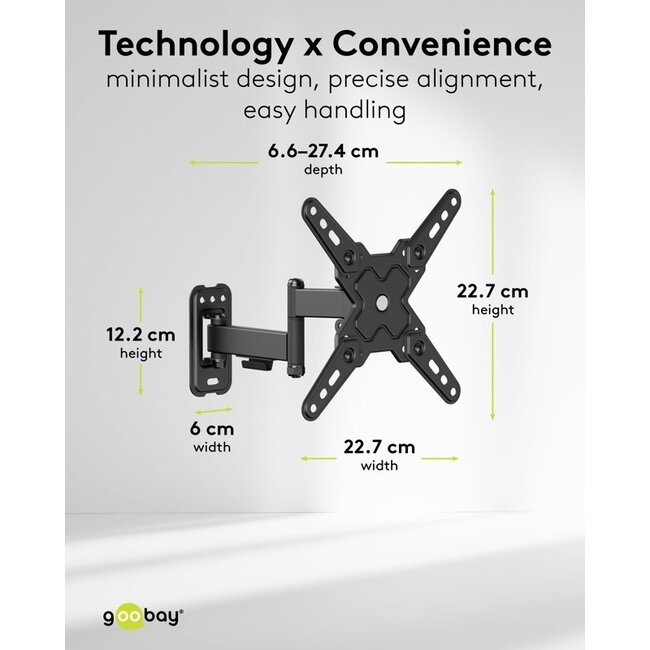Goobay TV Wall Mount FULLMOTION (S)