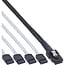 InLine® SAS verbindingskabel, Mini SAS SFF8087 naar 4x SATA, crossover,OCF, 0,5m