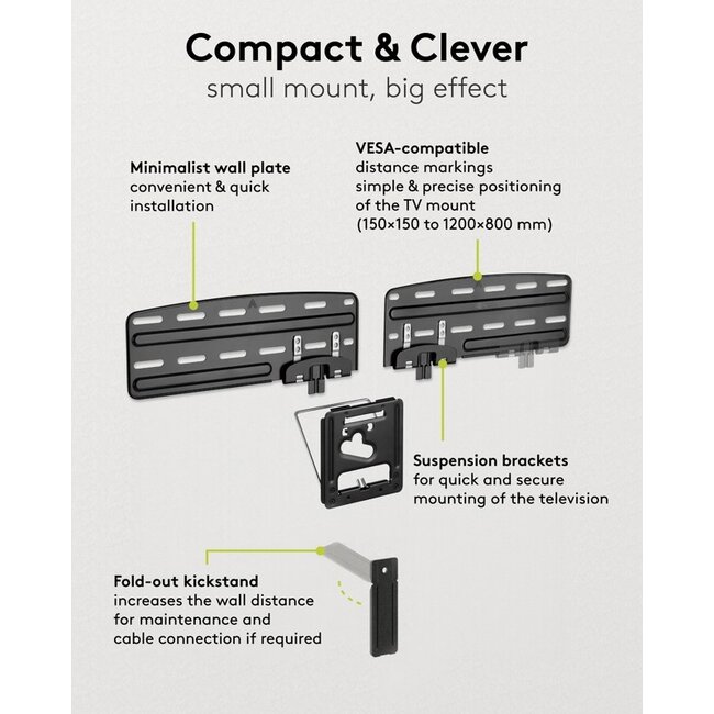 Goobay Ultraslim TV Wall Mount FIXED (XL)