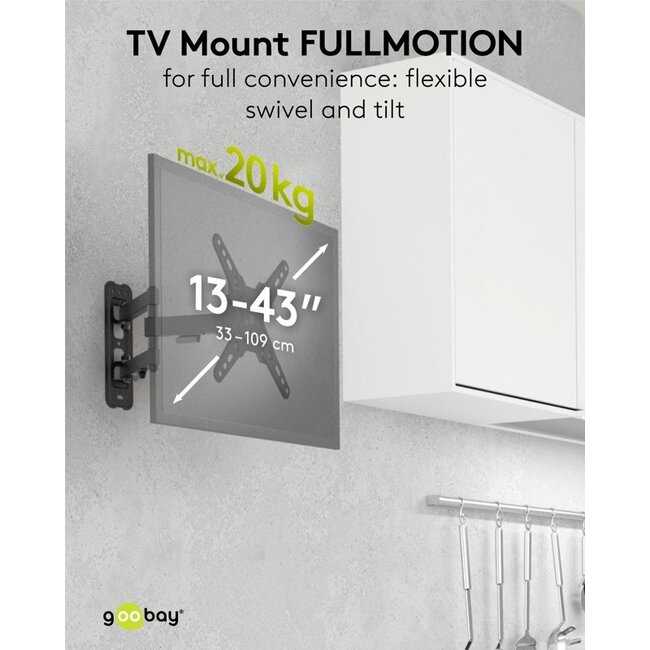 Goobay TV Wall Mount FULLMOTION (S)