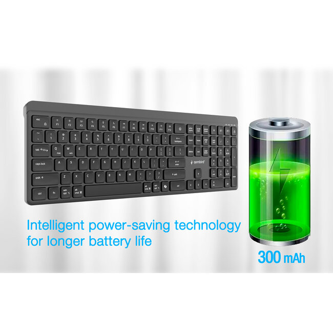 Dual-mode pro-business draadloos toetsenbord, 2.4G+BT, US-layout