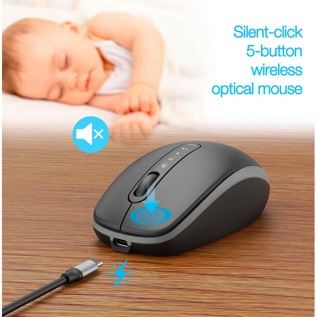 Dual-mode draadloze desktopset, 2.4G + BT, US-layout
