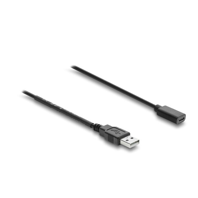 Delock USB power cable Type-A male to USB Type-C™ female with switch 0.5 m