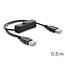 Delock USB power cable Type-A male to male with switch 0.5 m
