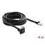 Delock GigE Camera Cable RJ45 plug 90° angled with screws, connector length 28 mm to RJ45 plug Cat.6 S/FTP 4 m black
