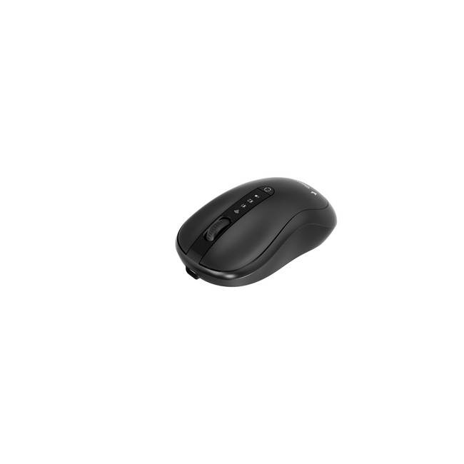 Dual-mode draadloze muis met 4 knoppen, 2.4G+BT, zwart