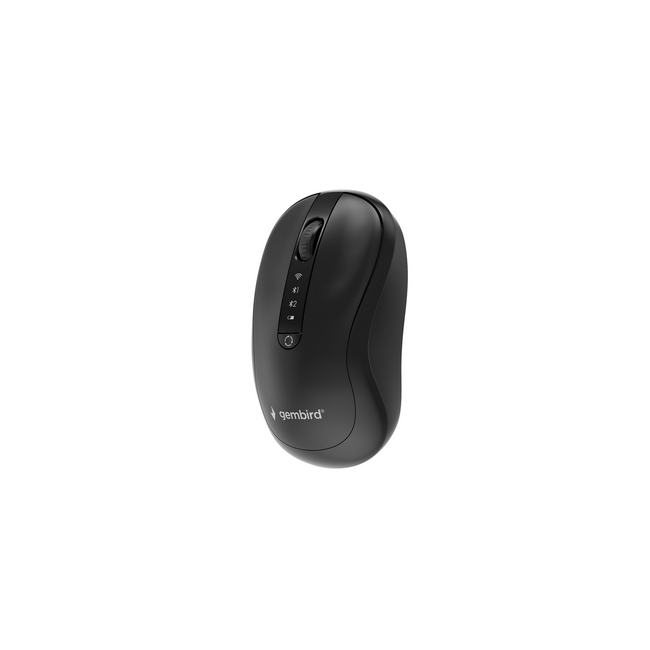 Dual-mode draadloze muis met 4 knoppen, 2.4G+BT, zwart