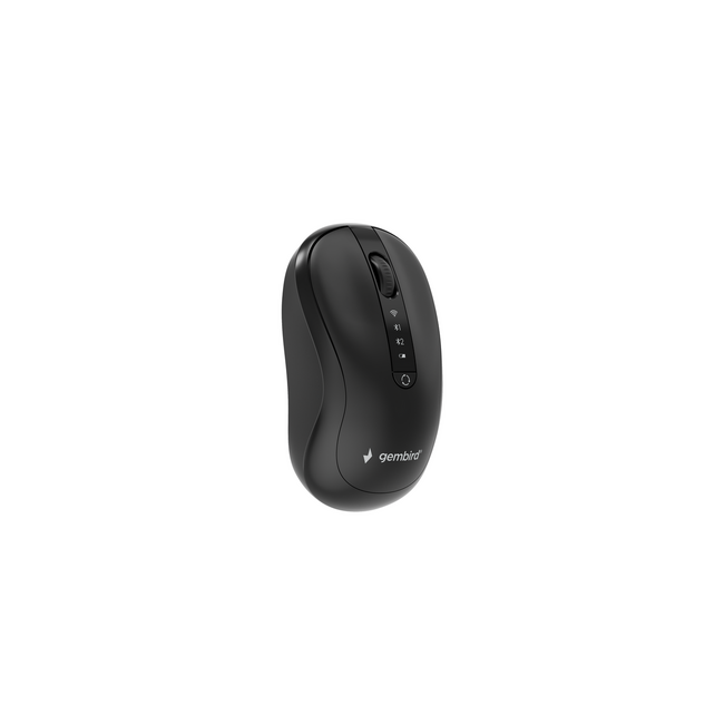 Dual-mode draadloze muis met 4 knoppen, 2.4G+BT, zwart