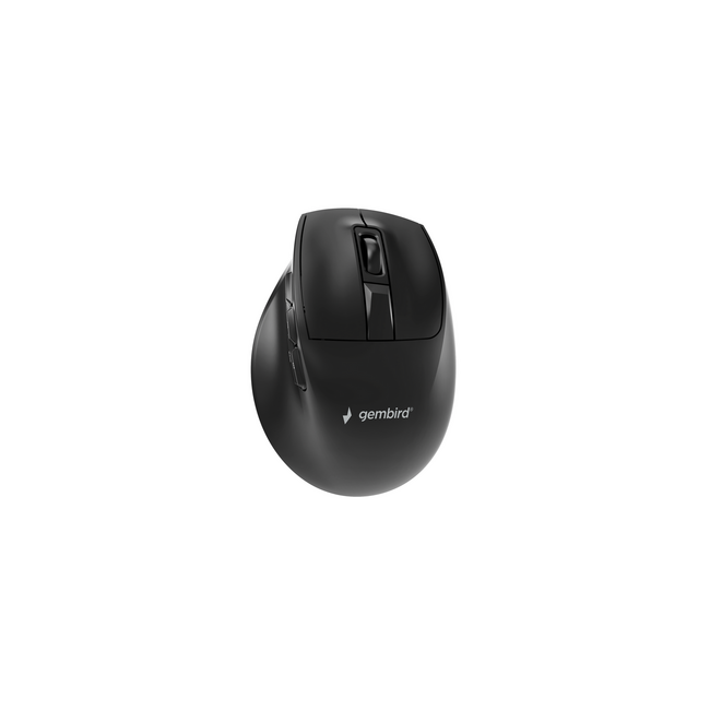 Triple-mode draadloze ergonomische muis met 9 knoppen, 2.4G+BT+USB, zwart
