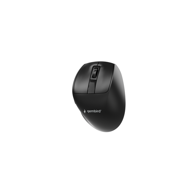 Triple-mode draadloze ergonomische muis met 9 knoppen, 2.4G+BT+USB, zwart