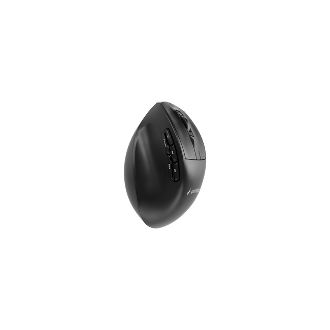 Triple-mode draadloze ergonomische muis met 9 knoppen, 2.4G+BT+USB, zwart