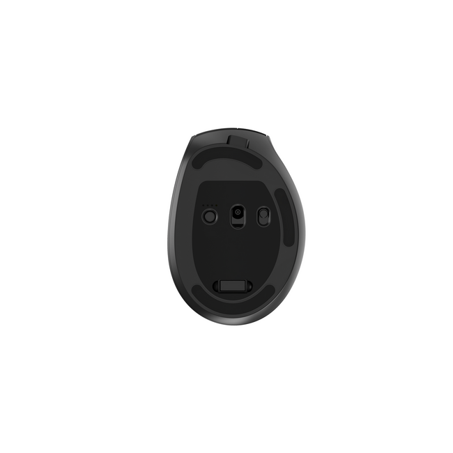 Triple-mode draadloze ergonomische muis met 9 knoppen, 2.4G+BT+USB, zwart