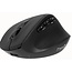 Triple-mode draadloze ergonomische muis met 9 knoppen, 2.4G+BT+USB, zwart
