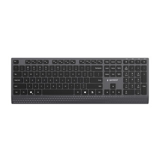Gembird Slimline bedraad multimedia toetsenbord met Type-C-adapter, US-layout