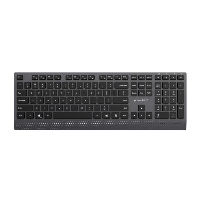 Slimline bedraad multimedia toetsenbord met Type-C-adapter, US-layout